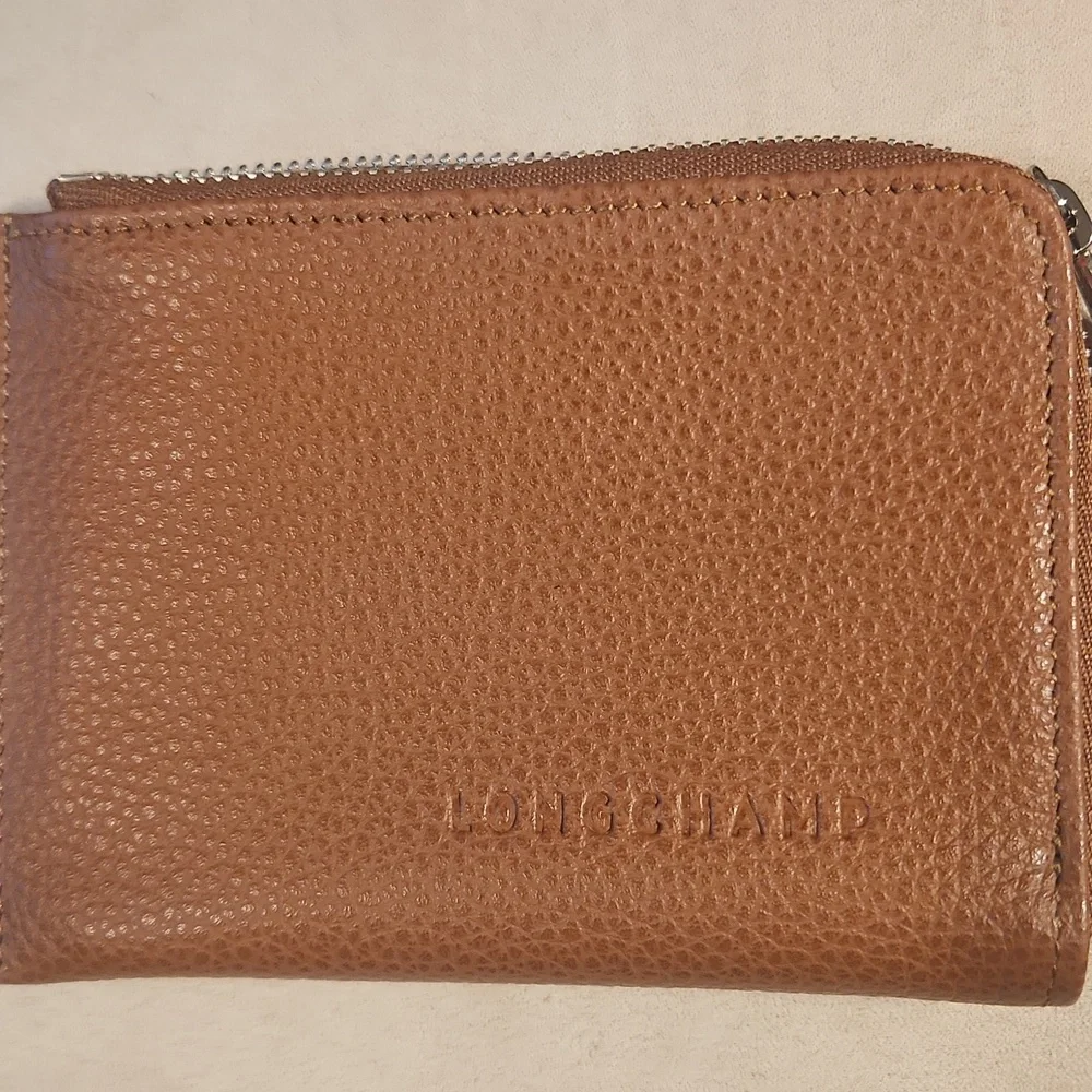 Longchamp Brown Leather Key & Card Holder Set - Picture 2 of 8